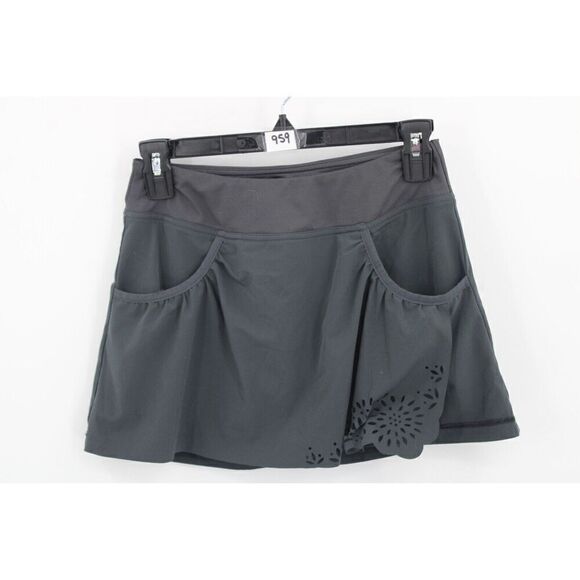Athleta Laser Cut Tennis Skort Skirt Womens Size XXS Gray #905937 - Picture 1 of 8